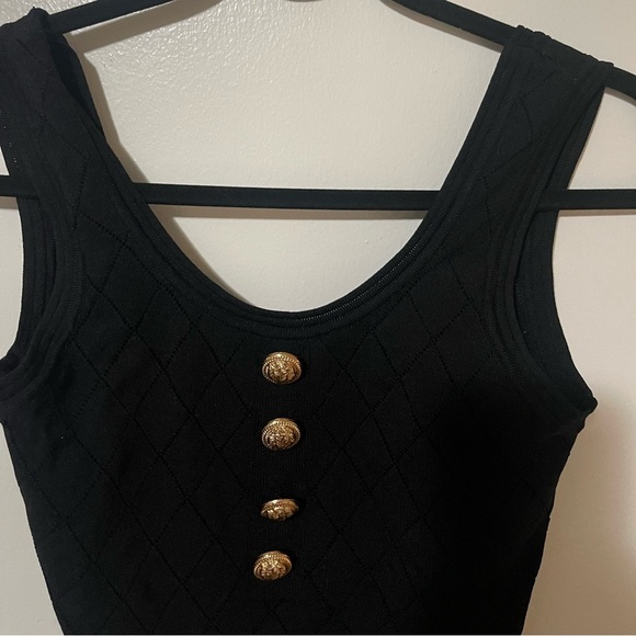 J.ING black tank top with lion buttons - Picture 3 of 4